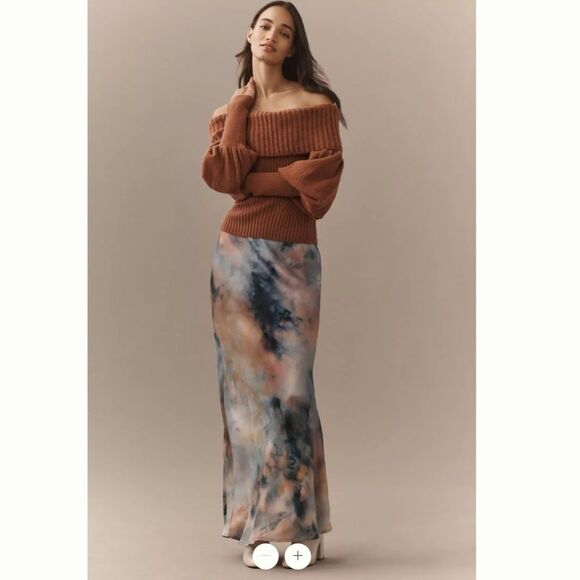 Anthropologie The Tessa Off-The-Shoulder Puff-Sleeve Wool Blend Sweater - Picture 4 of 4